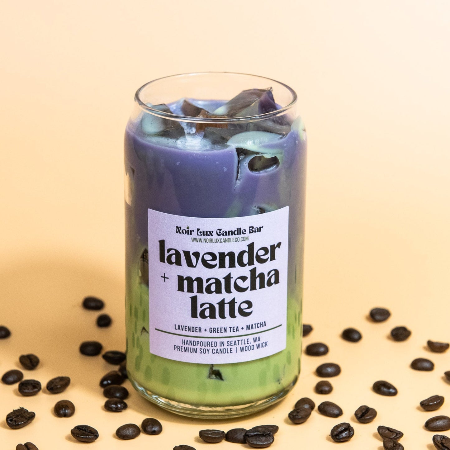 Iced Lavender Matcha Latte Coffee Candle
