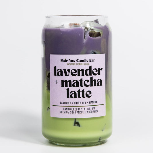 Iced Lavender Matcha Latte Coffee Candle
