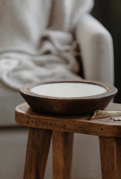 Wooden Bowl 5 Wick Candle