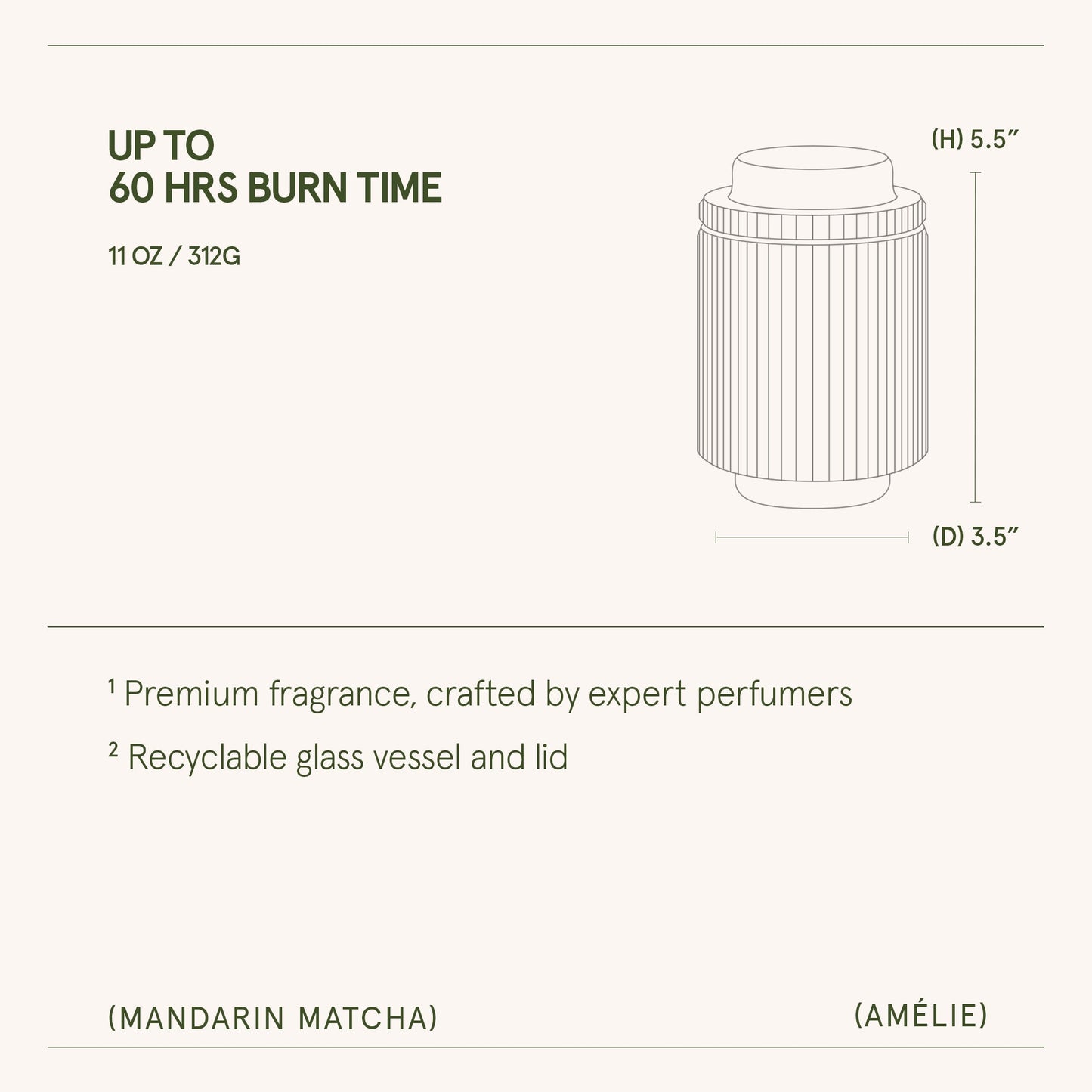 Amélie –  Mandarin Matcha Candle