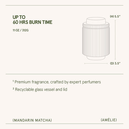 Amélie –  Mandarin Matcha Candle