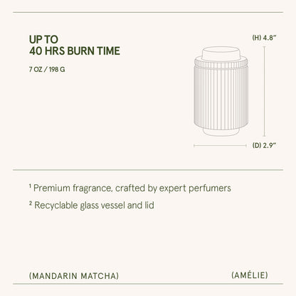 Amélie –  Mandarin Matcha Candle