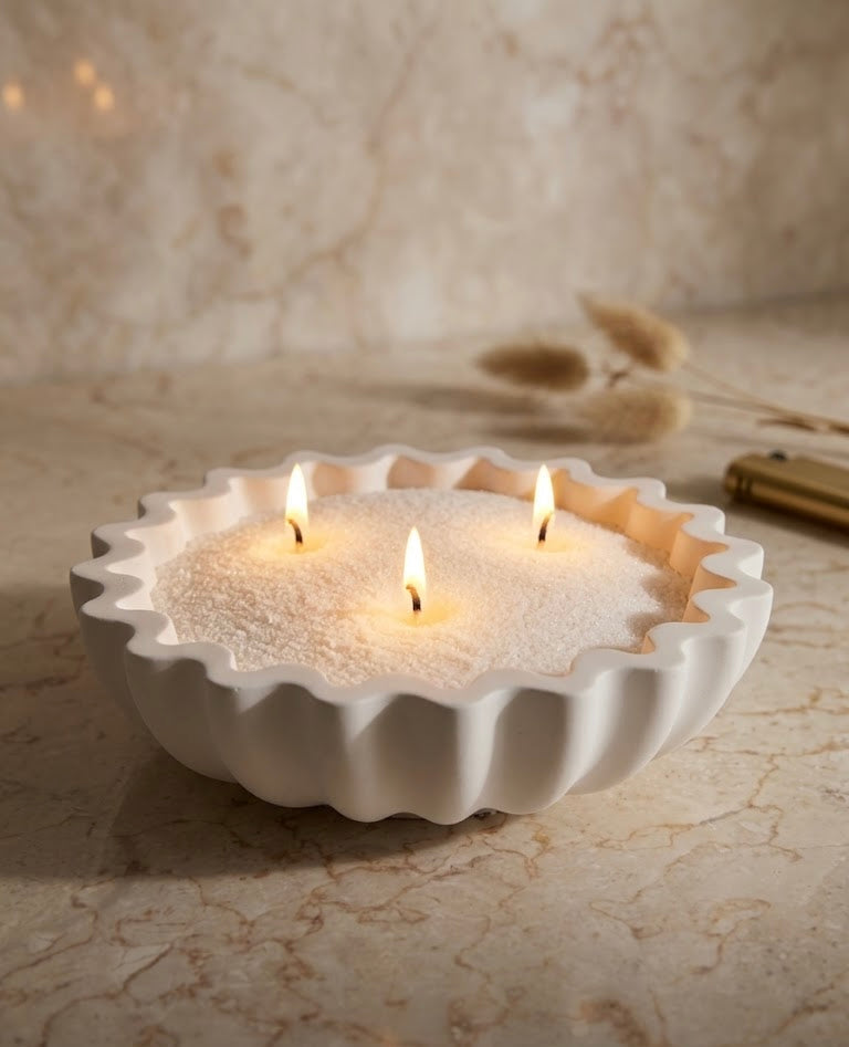 Scalloped Candle Bowl