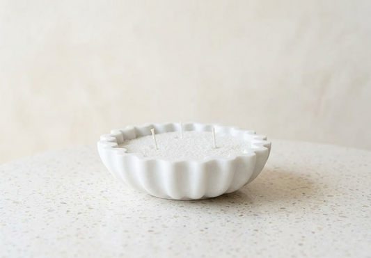 Scalloped Candle Bowl