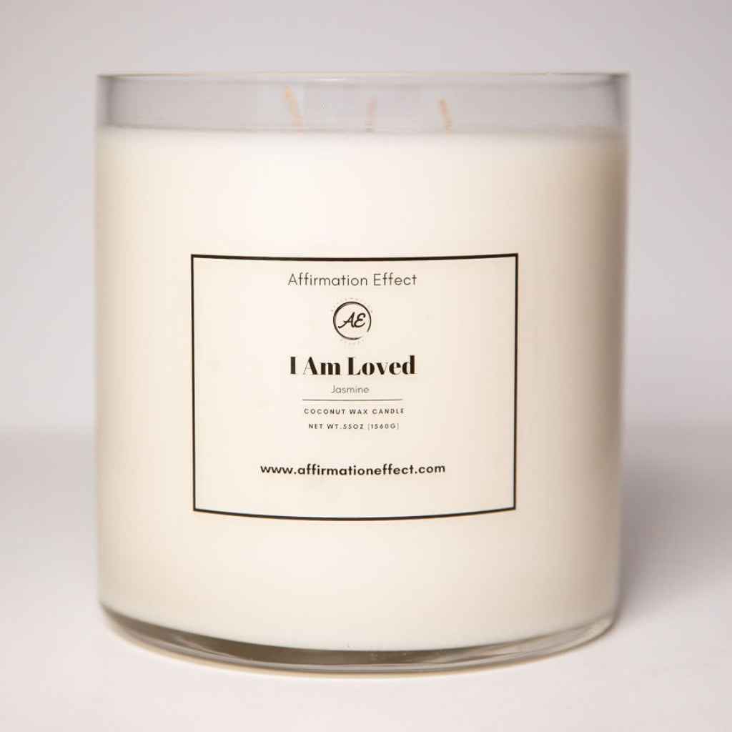 Jasmine "I Am Loved" Affirmation Candle - 60 oz