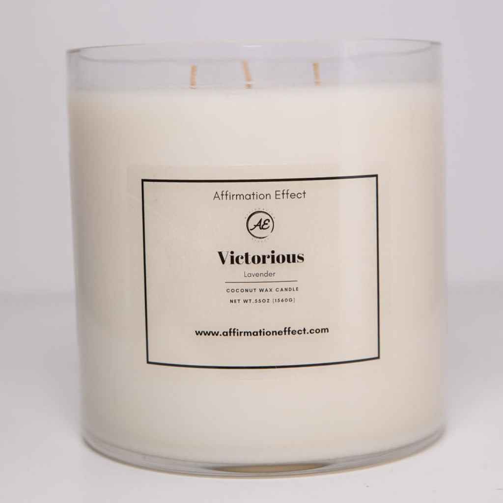 Lavender "Victorious" Affirmation Candle - 60 oz
