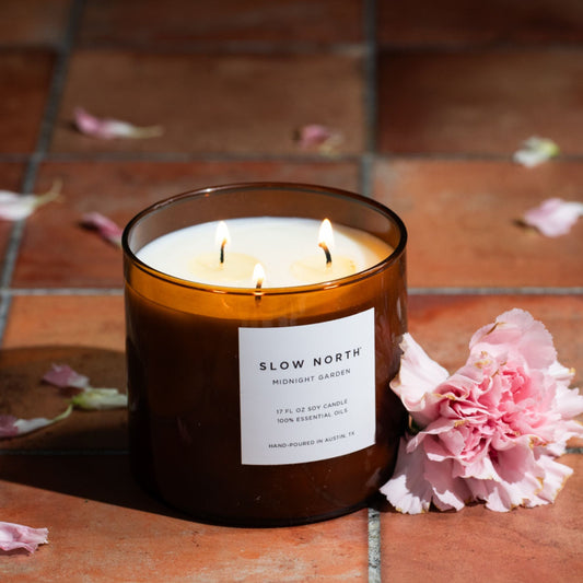 Midnight Garden (Lavender + Rosemary + Geranium) - Signature 3-Wick Candle