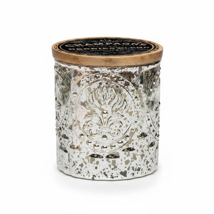 Champagne & Berries Scented Candle | Silver Mercury Glass